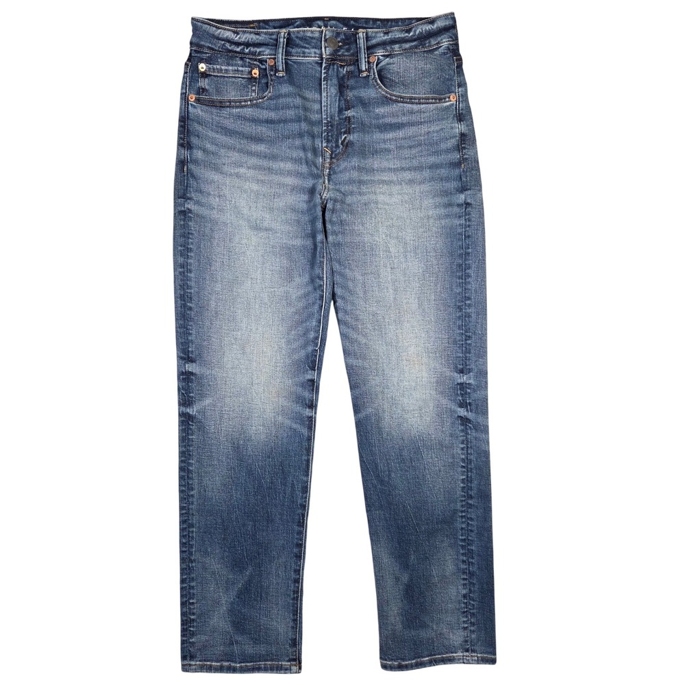 American Eagle Athletic Straight Airflex+ Medium Wash‎ Jeans 29x30 Mens Preppy